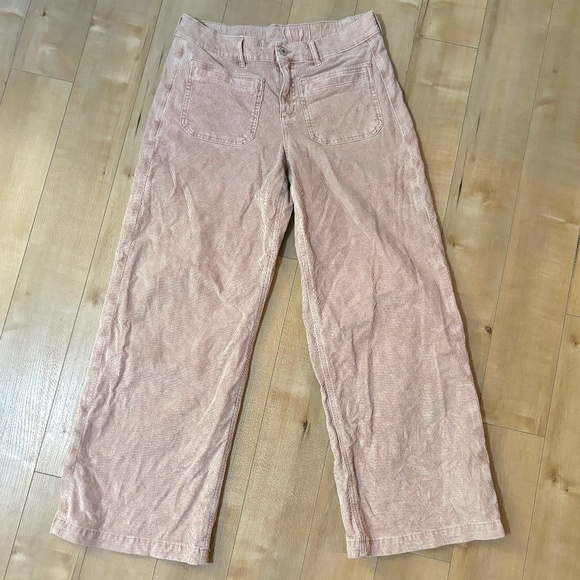 NWOT AEO Mid-Rise Wide Leg Tan Cords - Picture 1 of 5